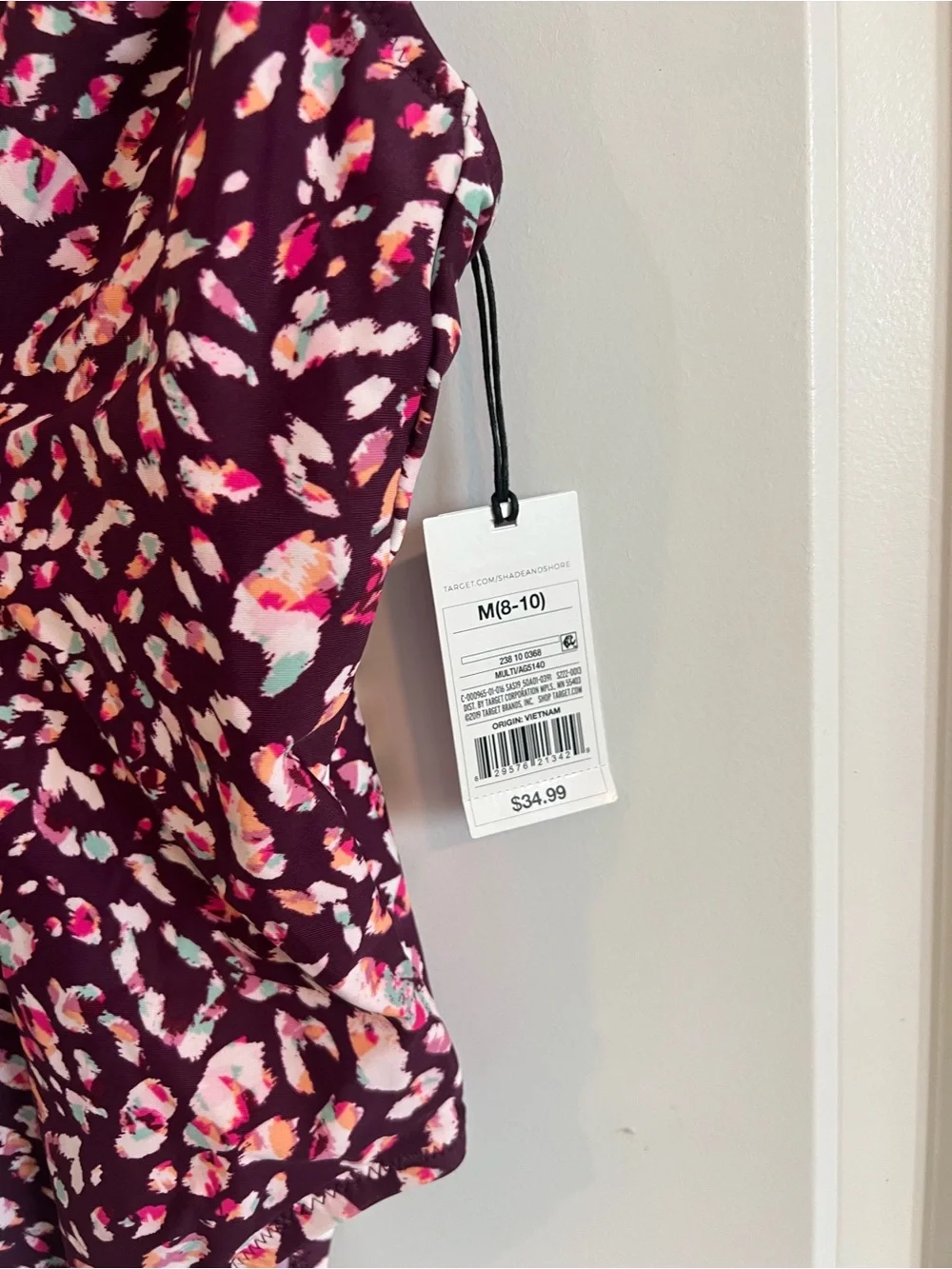 SHADE & SHORE Floral Print Cheeky One Piece Swimsuit M - Picture 5 of 8